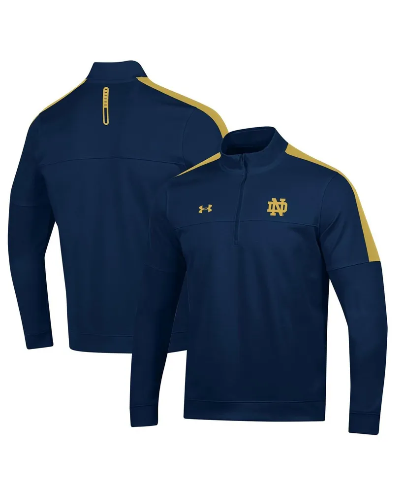 Men's Under Armour Navy Notre Dame Fighting Irish Midlayer Half-Zip Jacket