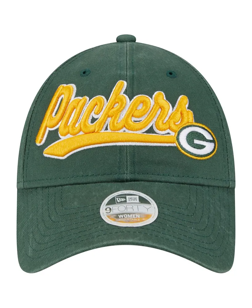 Women's New Era Green Green Bay Packers Cheer 9FORTY Adjustable Hat