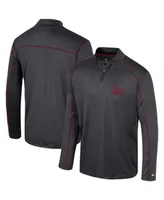 Men's Colosseum Black Montana Grizzlies Cameron Quarter-Zip Windshirt