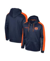 Men's Colosseum Navy Auburn Tigers Reese Full-Zip Hoodie