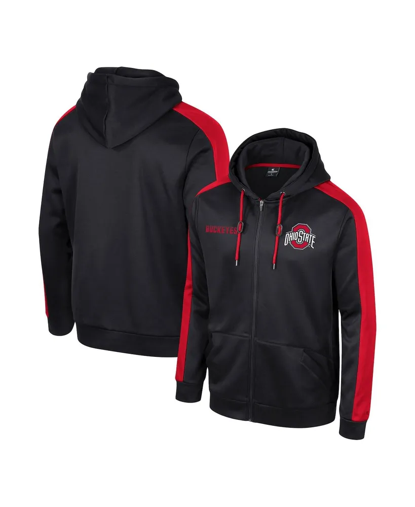 Men's Colosseum Black Ohio State Buckeyes Reese Full-Zip Hoodie