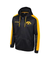 Men's Colosseum Black Iowa Hawkeyes Reese Full-Zip Hoodie