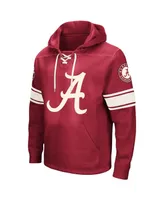 Men's Colosseum Crimson Alabama Tide Big and Tall Hockey Lace-Up Pullover Hoodie