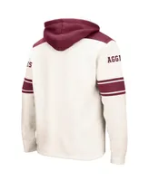 Men's Colosseum Cream Texas A&M Aggies 2.0 Lace-Up Hoodie