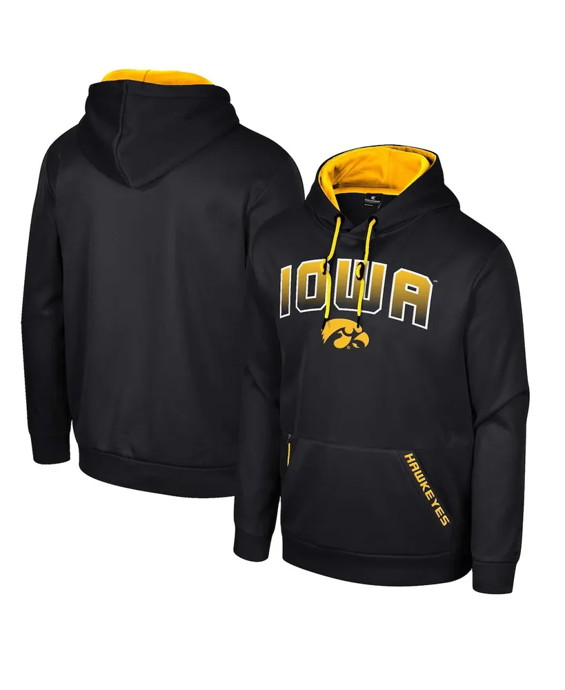 Men's Colosseum Black Iowa Hawkeyes Reese Pullover Hoodie