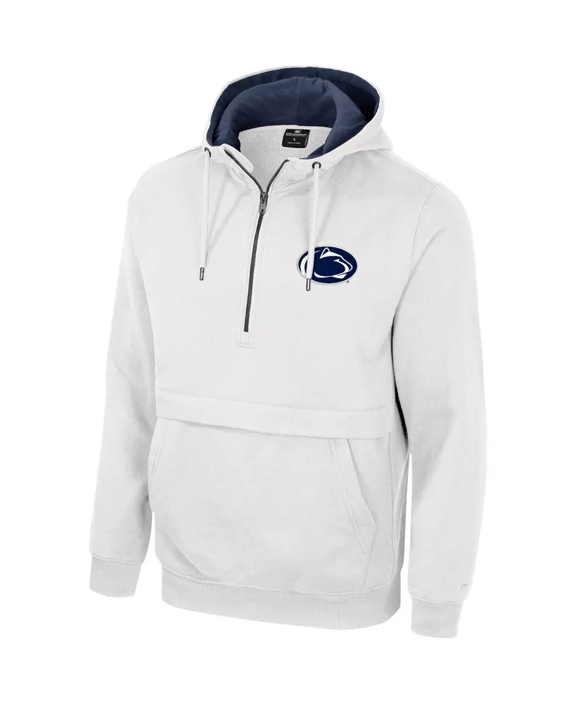 Men's Colosseum White Penn State Nittany Lions Half-Zip Hoodie