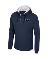 Men's Colosseum Navy Penn State Nittany Lions Affirmative Thermal Hoodie Long Sleeve T-shirt