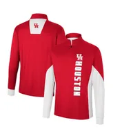 Men's Colosseum Red Houston Cougars Bart Quarter-Zip Top