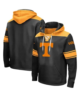 Men's Colosseum Black Tennessee Volunteers 2.0 Lace-Up Logo Pullover Hoodie