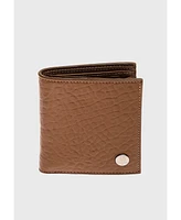 Men's Genuine Leather Elephant Pattern Trifold Wallet