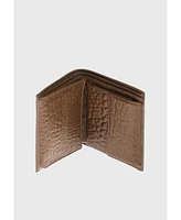 Men's Genuine Leather Elephant Pattern Trifold Wallet