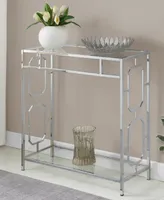 Convenience Concepts 31.5" Omega Glass Hall Table with Shelf