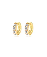 Daniela Huggie Hoop Zirconia Earrings