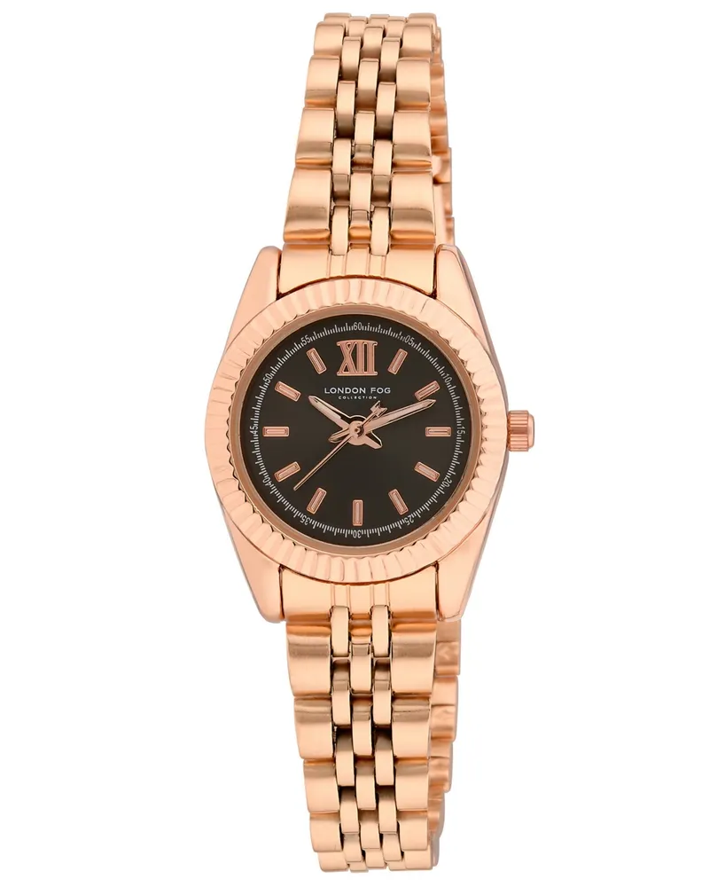 London Fog Women's Quartz Norwich Rose Gold-Tone Alloy Watch 26mm