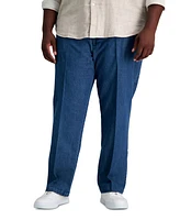 Haggar Men's Big & Tall Stretch Denim Classic-Fit Flat Front Pants
