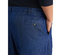 Haggar Men's Big & Tall Stretch Denim Classic-Fit Pleated Pants