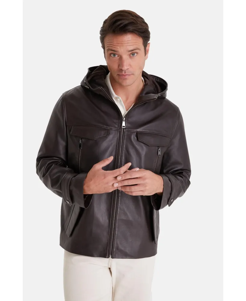 Men's Leather Jacket, Brown