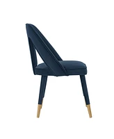 Manhattan Comfort Neda 2-Piece Velvet Upholstered Dining Chair Set