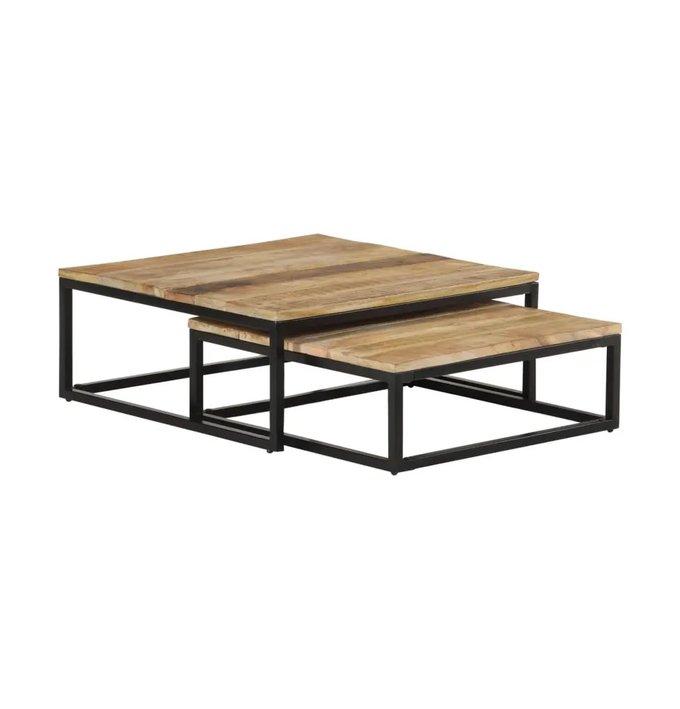 Nesting Coffee Tables 2 pcs Solid Mango Wood