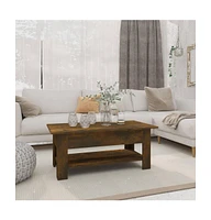 Coffee Table Smoked Oak 40.2"x21.7"x16.5" Engineered Wood