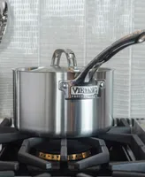 Viking Professional 5-Ply Stainless Steel 3-Quart Sauce Pan with Metal Lid