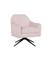 Lifestyle Solutions 29.1" Velvet Gunnar Swivel Accent Chair