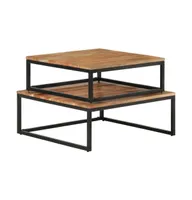 Nesting Coffee Tables 2 pcs Solid Acacia Wood