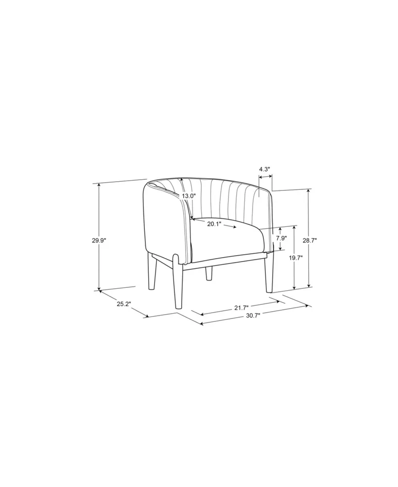 Lifestyle Solutions 30.7" Boucle Catriona Accent Chair