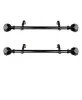 Darden 1" Side Curtain Rod 12-20" (Set of 2)