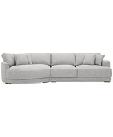 Closeout! Vasher 135" 2-Pc. Fabric Sectional with Cuddler, Created for Macy's