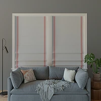 Hailey Pink Ribbon Border 100% Blackout Cordless Roman Shade