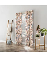 Amelie Botanical Print Room Darkening Grommet Curtain Panel
