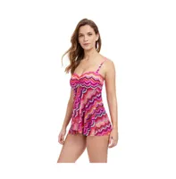 Womens Palm Springs Flyaway Bandeau One Piece Swimsuit