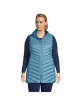 Lands' End Women's Plus Wander weight Ultralight Packable Long Down Vest