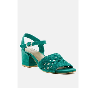 Rag & Co Tasha Turquoise Block Heel Sandal