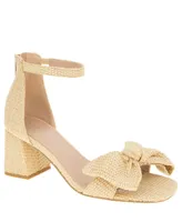 BCBGeneration Women's Dappel Raffia Block Heel Sandals