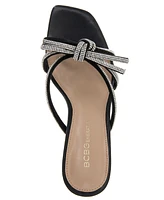 BCBGeneration Women's Selma Rhinestone Bow Slip On Sandals