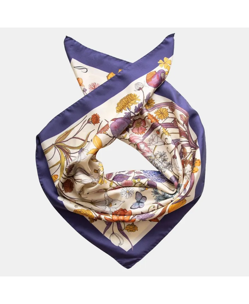 Elizabetta Flora - Hand Rolled Silk Foulard for Women