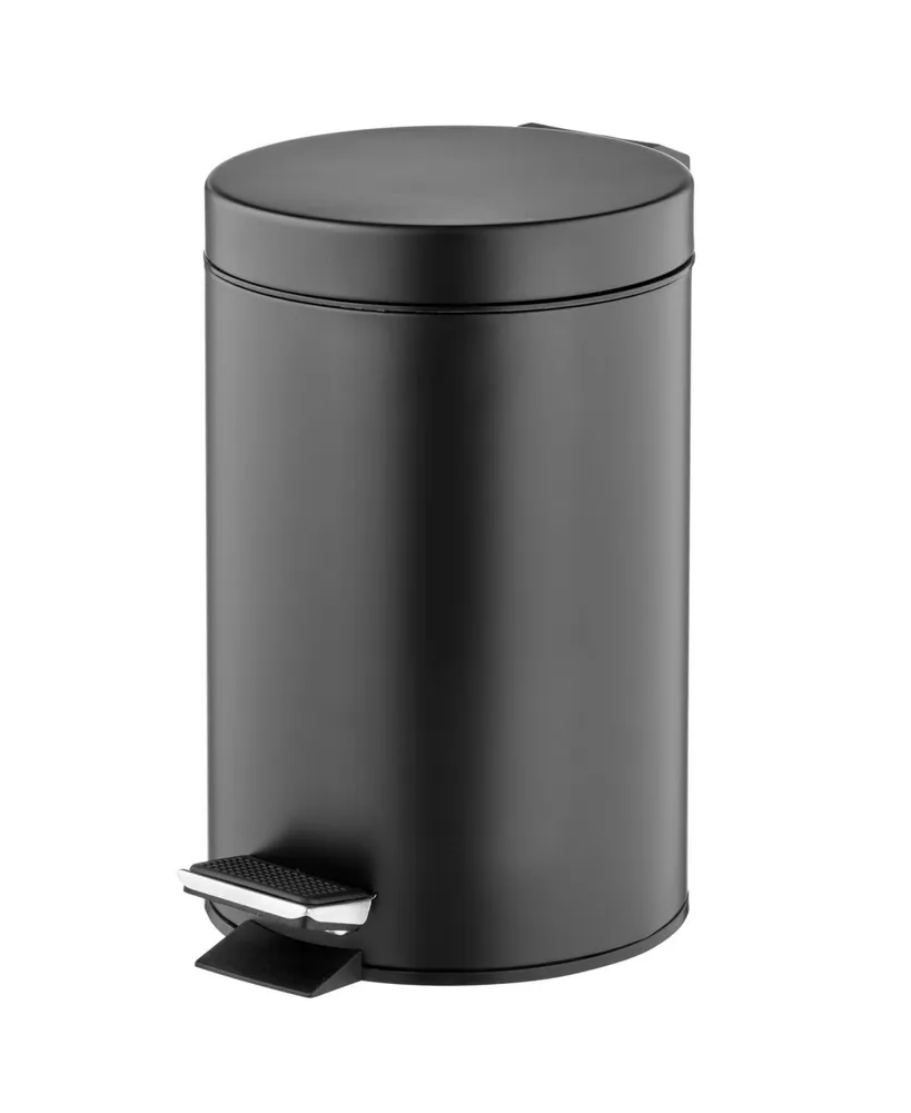 mDesign Round Metal Step Trash Can