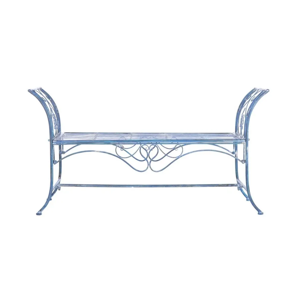 Adina Wrought Iron 51.25 Inch W Outdoor Garden Bench