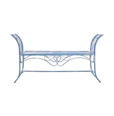 Adina Wrought Iron 51.25 Inch W Outdoor Garden Bench