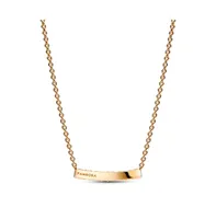 Pandora Timeless 14K Gold-Plated Pave Cubic Zirconia Single-Row Bar Collier Necklace