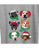 Trendy Plus Size Christmas Holiday Dogs Graphic T-shirt