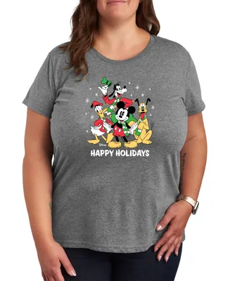 Air Waves Trendy Plus Disney Happy Holidays Graphic T-shirt