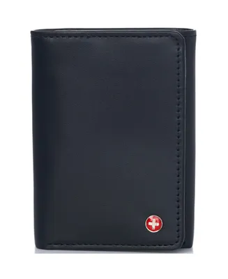 Alpine Swiss Rfid Mens Wallet Deluxe Capacity Trifold With Divided Bill Section