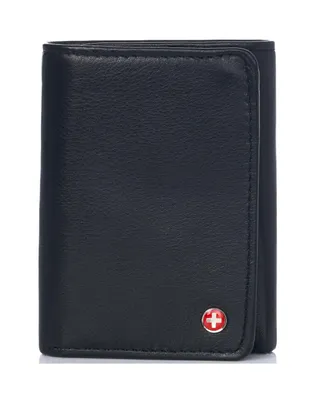 Alpine Swiss Rfid Mens Wallet Deluxe Capacity Trifold With Divided Bill Section