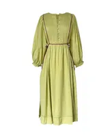Mallie Dress Chartreuse and Violet