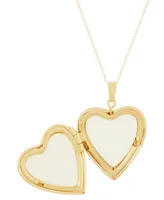 Diamond Accent Heart Locket 18" Pendant Necklace in 10k Gold