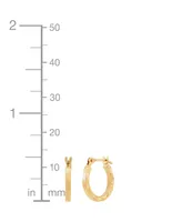 Children's Textured Hoop Earrings in 14k Gold (1/2")