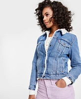 Levi's Women's Original Denim Trucker with Sherpa Lining